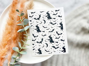 Halloween Themed Water Transfer | Magic Transfer | Water Soluble Image Transfer for Polymer Clay